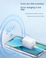 شارژر دیواری 30 وات انکر Anker 313 GaN 30W Charger A2639 + مبدل پریز هدیه - Image 2