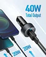 شارژر فندکی 40 وات انکر Anker PowerDrive III Duo USB-C Car Charger A2724 - Image 2