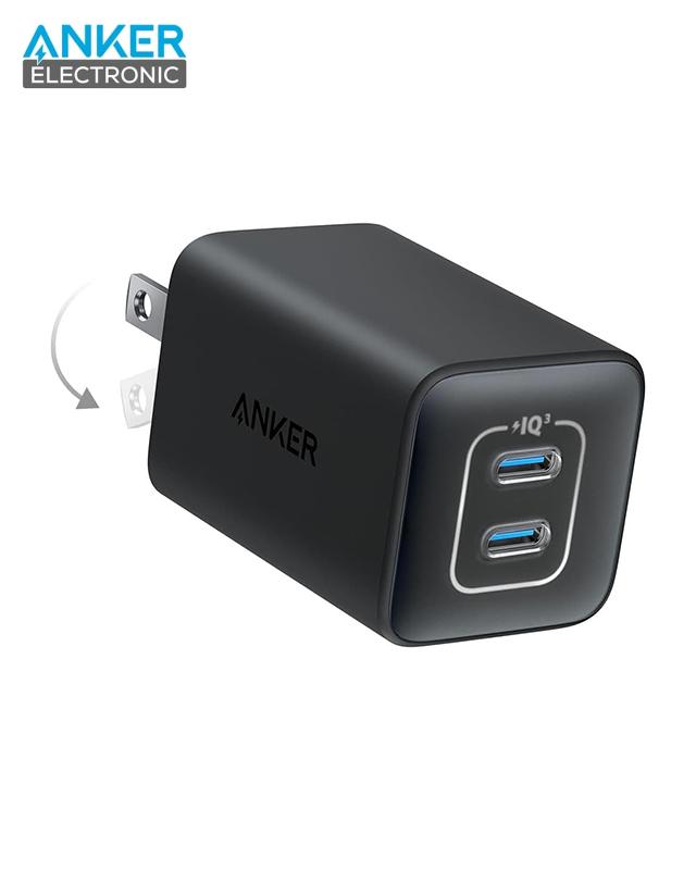 A2039 charger 1 شارژر دیواری 47 وات انکر Anker Nano 3 47W GaN Compact Charger US A2039 پلاگ دو پین تاشو - Image 1