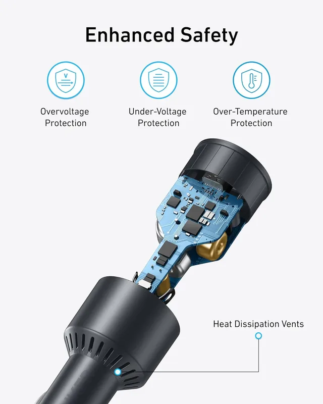 شارژر فندکی 167.5 وات انکر Anker Car Charger 167.5W 3 Port A2737