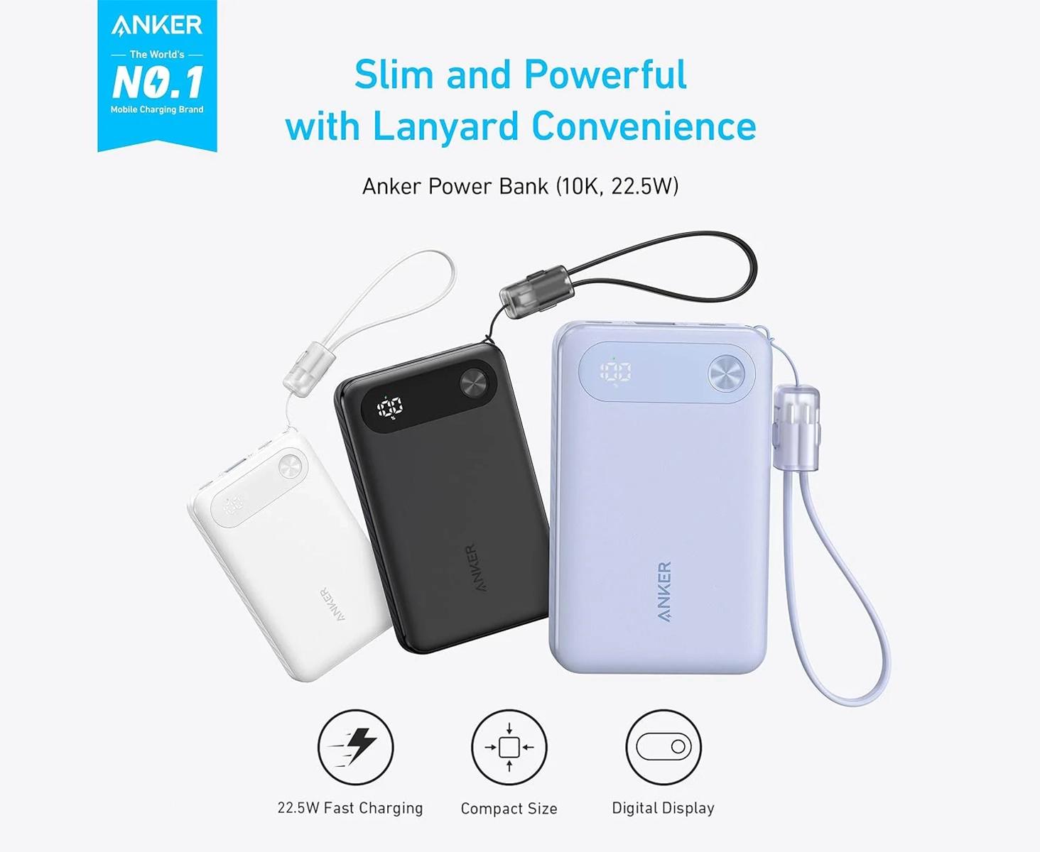 پاوربانک 10000 میلی آمپر انکر Anker Powercore Power Bank 10,000mAh 22.5W A1257 1 Anker Powercore Power Bank 10000mAh 22.5W A1257