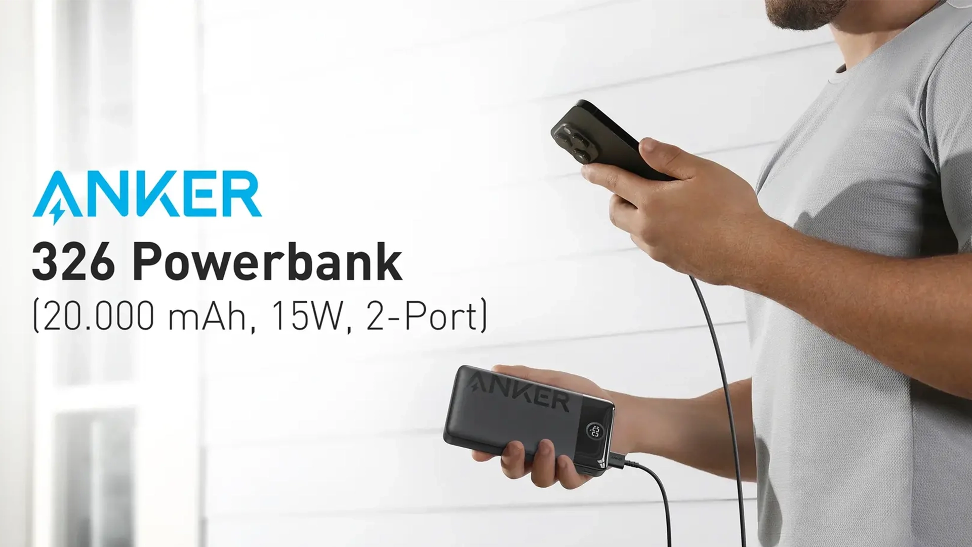 پاوربانک 20000 میلی آمپر انکر Anker Power Bank 20,000 mAh 15W A1367 1 A1367