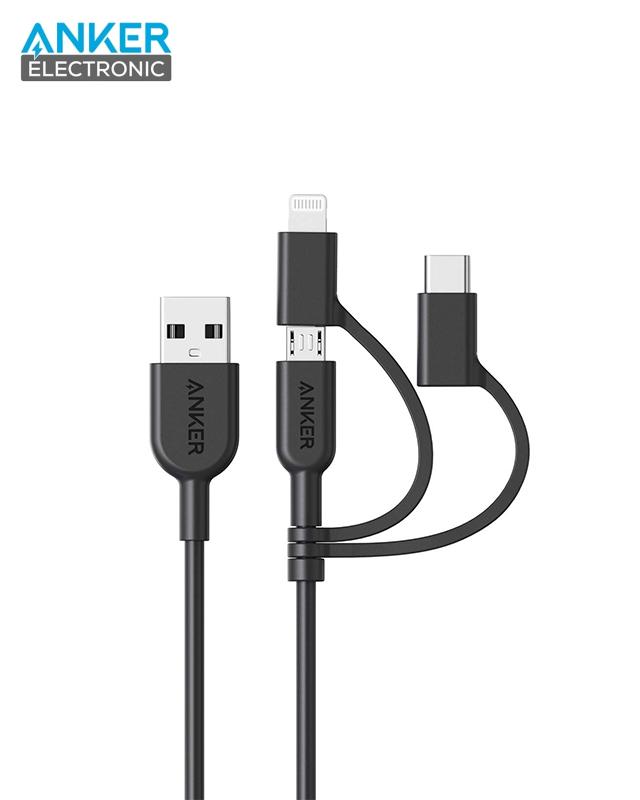A8436 1 کابل شارژ 3 در 1 انکر Anker PowerLine II 3-in-1 Cable A8436 - Image 1