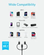 کابل شارژ 3 در 1 انکر Anker PowerLine II 3-in-1 Cable A8436 - Image 2