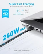 کابل 180 سانتی متر USB C به USB C انکر Anker 310 USB-C to USB-C Cable A81C6 - Image 3