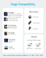 کابل 180 سانتی متر USB C به USB C انکر Anker 310 USB-C to USB-C Cable A81C6 - Image 6