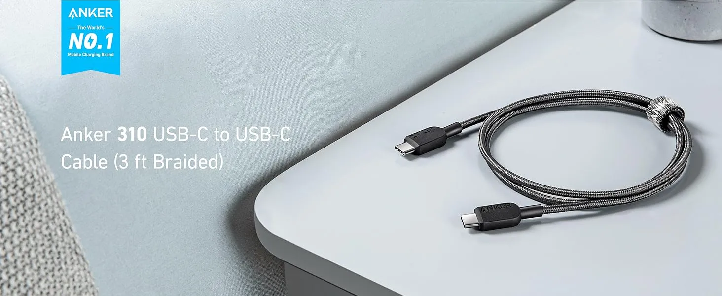 کابل 90 سانتی متر USB C به USB C انکر Anker 310 USB-C to USB-C Cable A81C5 1 Anker 310 cable 9
