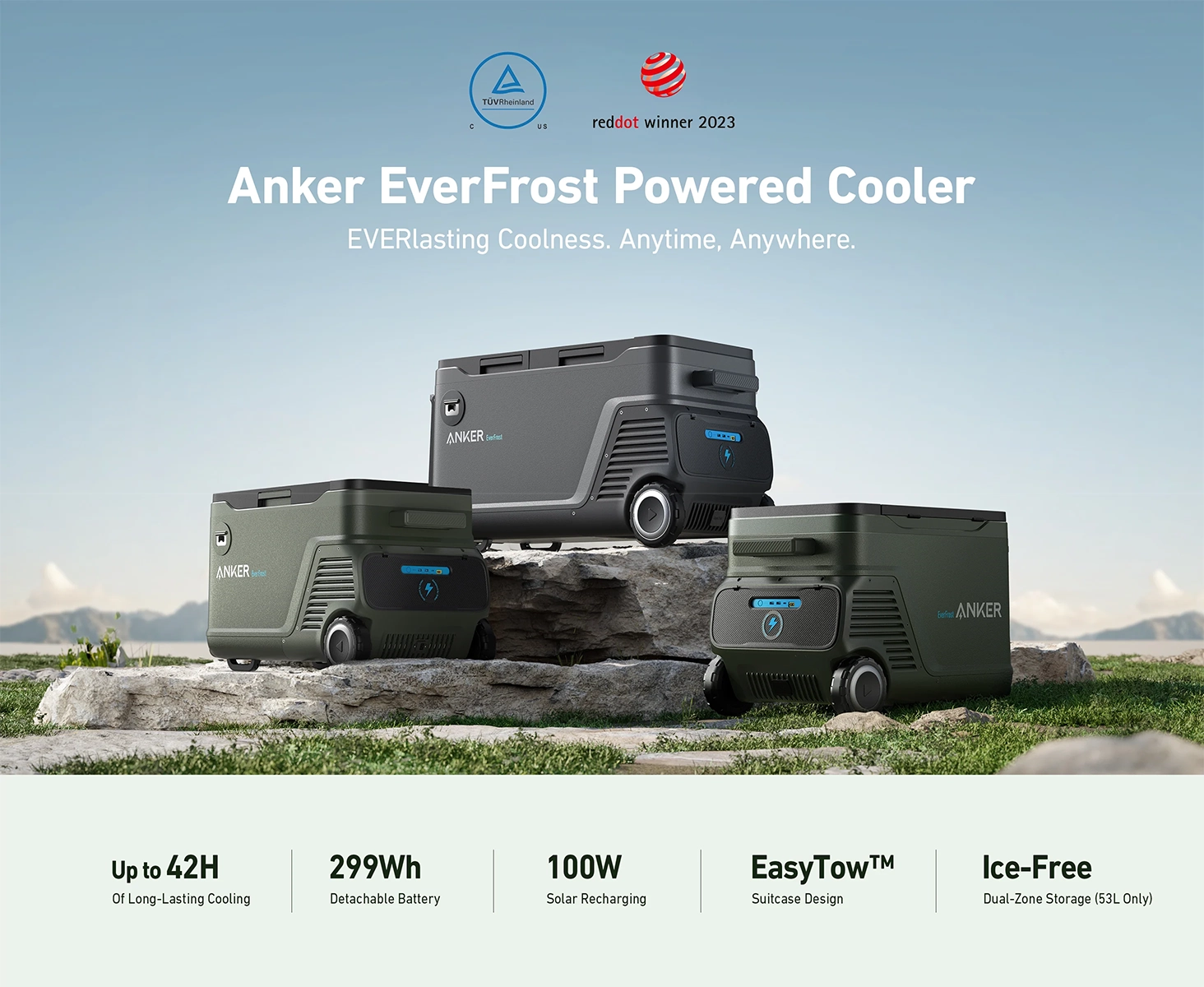 یخچال سفری 30 لیتر انکر Anker EverFrost Portable Cooler 30 A17A0 1 Anker EverFrost 30