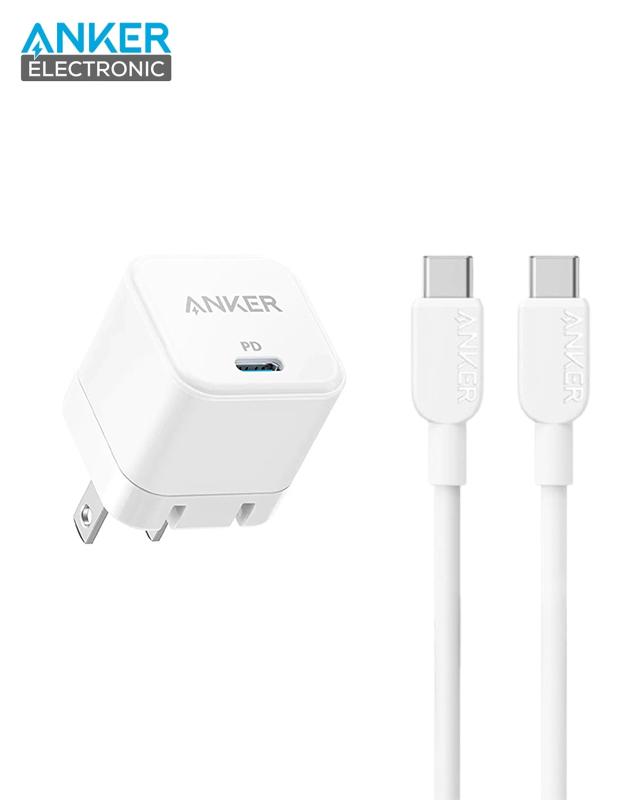 B2149P22 شارژر دیواری 20 وات انکر Anker PowerPort III 20W Cube B2149P22 + کابل USB C - Image 1
