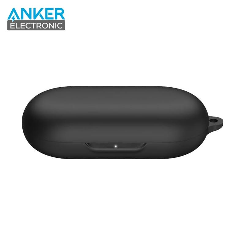 v30i silicone case Black کیس محافظ سیلیکونی هدفون انکر مخصوص Anker Soundcore V30i Silicone Case A3873 + آویز فلزی - Image 1