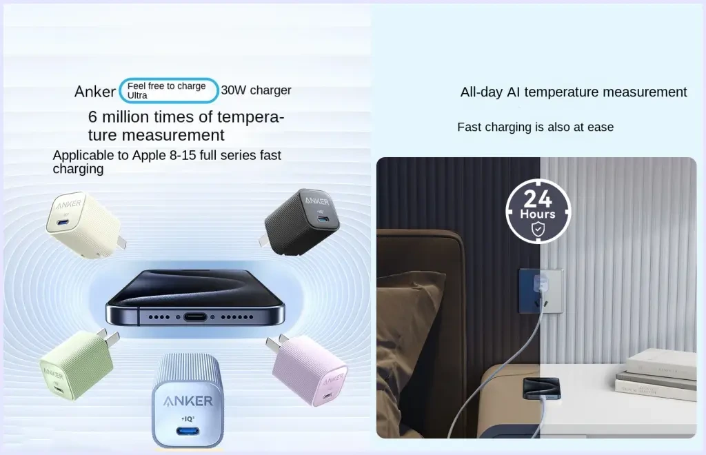 شارژر دیواری 30 وات انکر Anker Nano 30W USB C Adapter A2337 1 2337 1