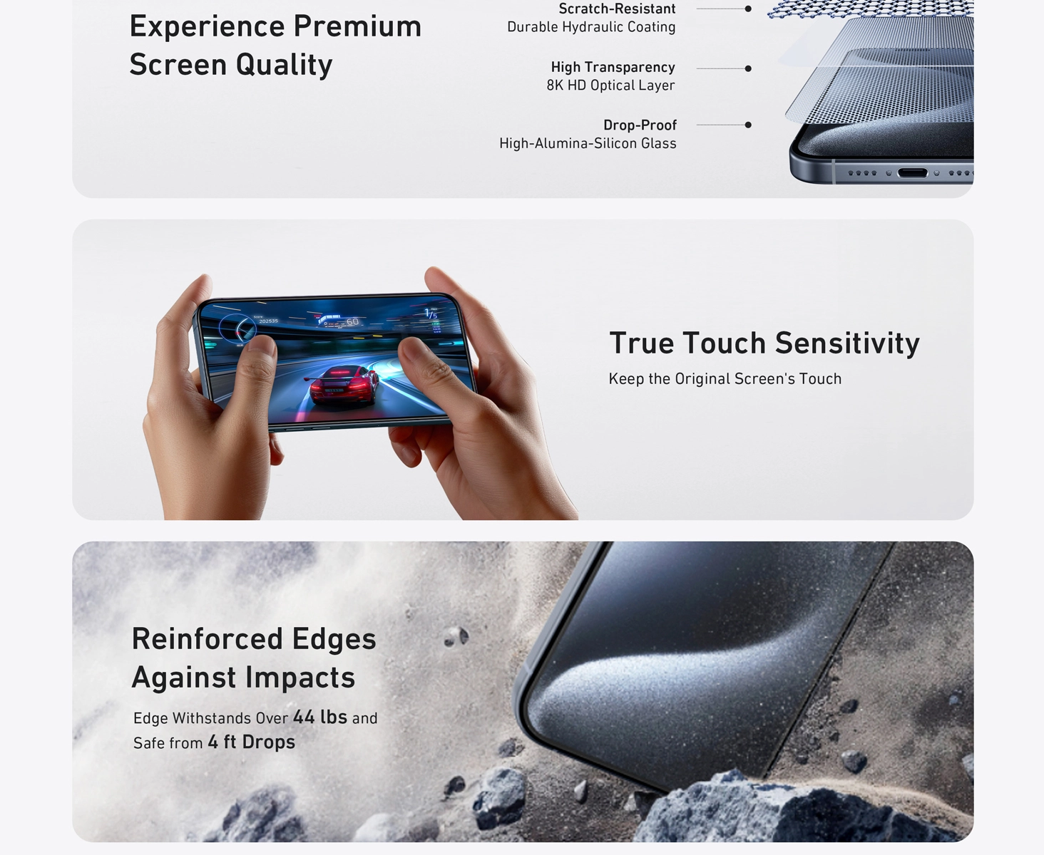 محافظ نمایشگر آیفون 15 انکر Anker Screen Protector for iPhone 15 A72B6 1 A72B6 5