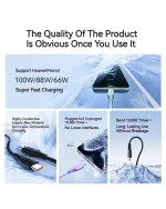 کابل 6 آمپر USB A به USB C انکر Anker USB-A to USB-C 6A Cable A8001 - Image 5