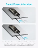 کابل 140 وات 2 در 1 انکر Anker 2-in-1 USB C to USB C Cable 140W A8895 - Image 3