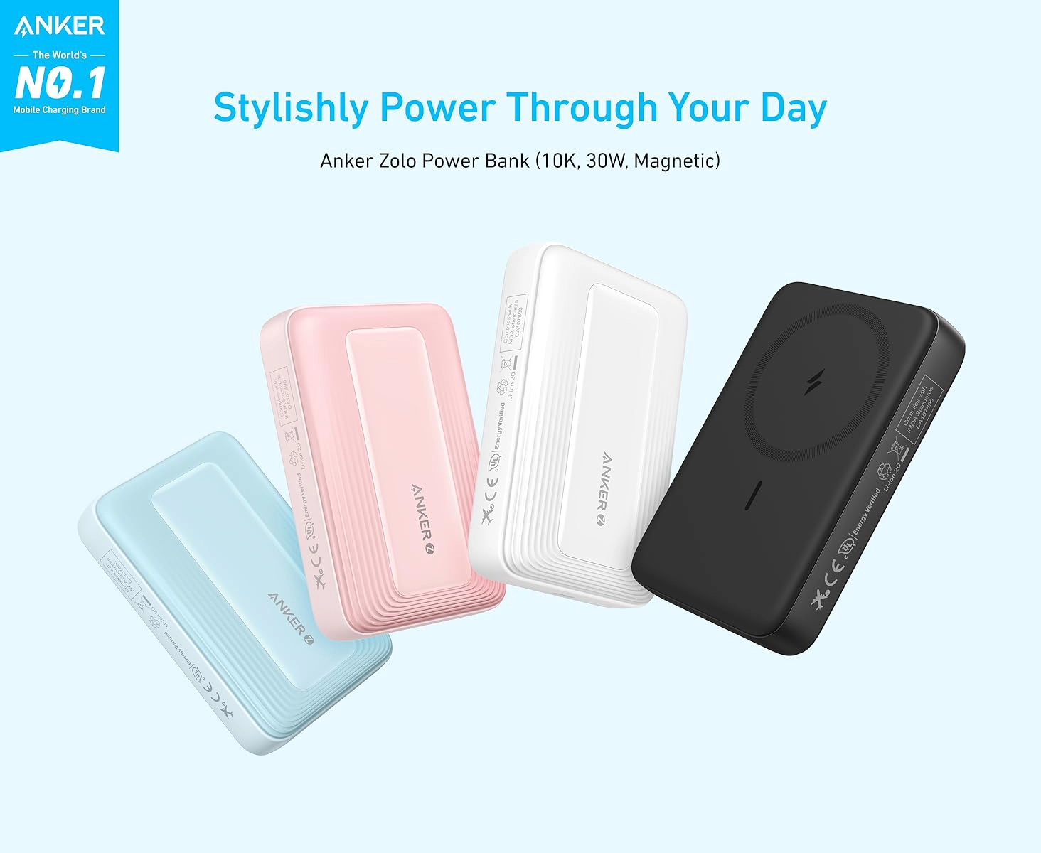 پاوربانک 10000 میلی آمپر انکر Anker Zolo Magnetic Power Bank 10000mAh A1684 1 A1684 5
