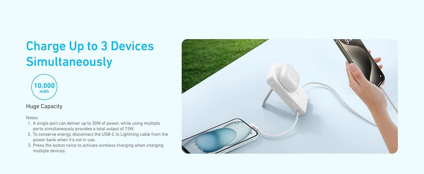 پاوربانک 10000 میلی آمپر مگ سیف انکر Anker Zolo Magnetic 10000mAh Power Bank A1685 5 A1685 7