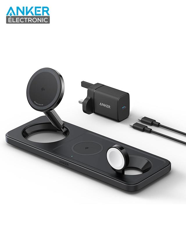 B25M1311 شارژر وایرلس 3 در 1 انکر Anker MagGo Wireless Charging Station 3 in 1 B25M1311 - Image 1