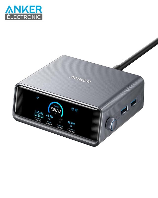 A2345-1 شارژر رومیزی 250 وات انکر Anker Prime Charger 250W GanPrime A2345 - Image 1