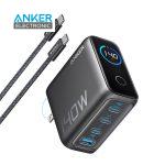 شارژر دیواری 140 وات انکر Anker Charger 140W with USB-C Cable B2697 US دوپین تاشو