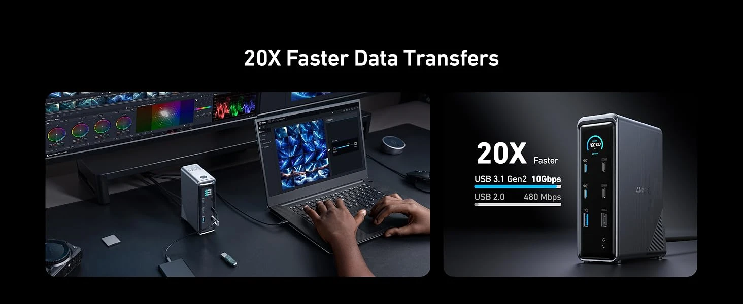 هاب دیتا 14 پورت انکر Anker Prime Charging Docking Station 14 in 1 A83B6 6 A83B6 27