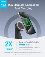 شارژر وایرلس 15 وات انکر Anker MagGo 2-in-1 Wireless Charger A25M7 - Image 6