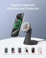 شارژر وایرلس 15 وات انکر Anker MagGo 2-in-1 Wireless Charger A25M7 - Image 2