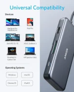 هاب دیتا  7 پورت انکر Anker 341 USB-C Hub 7-in-1 A8346 - Image 5