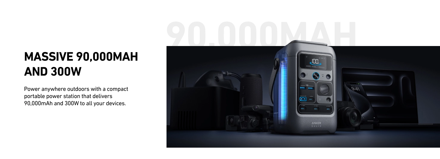 پاور استیشن 90000 میلی انکر Anker SOLIX C300 DC Power Bank Station 288 Wh A1726 4 Anker SOLIX C300 DC Power Bank Station