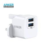 شارژر دیواری دو پورت انکر Anker PowerPort Mini A2620 Wall Charger UK + مبدل پریز هدیه - Image 6