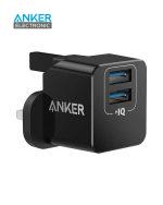 شارژر دیواری دو پورت انکر Anker PowerPort Mini A2620 Wall Charger UK + مبدل پریز هدیه