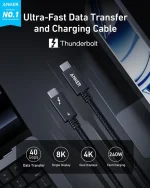 کابل تاندربولت 40 گیگابیت انکر Anker Prime Thunderbolt 4 Cable A84N0 - Image 4