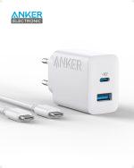 شارژر دیواری 20 وات انکر Anker 20W Dual Port Charger With USB-C Cable B2348G21 دوپین ایران
