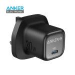 شارژر دیواری 30 وات انکر Anker Zolo GaN Compact Charger 30W A2698 UK سه پین