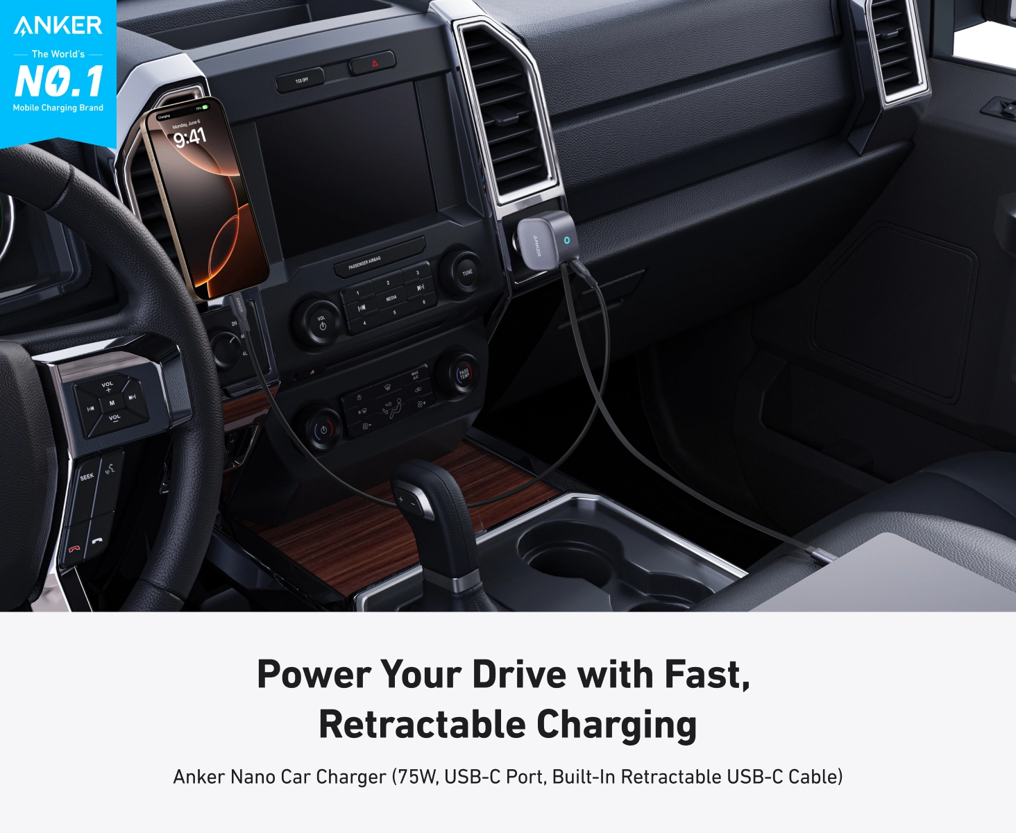 فندکی 75 وات انکر Anker USB-C Car Charger 75W A2738