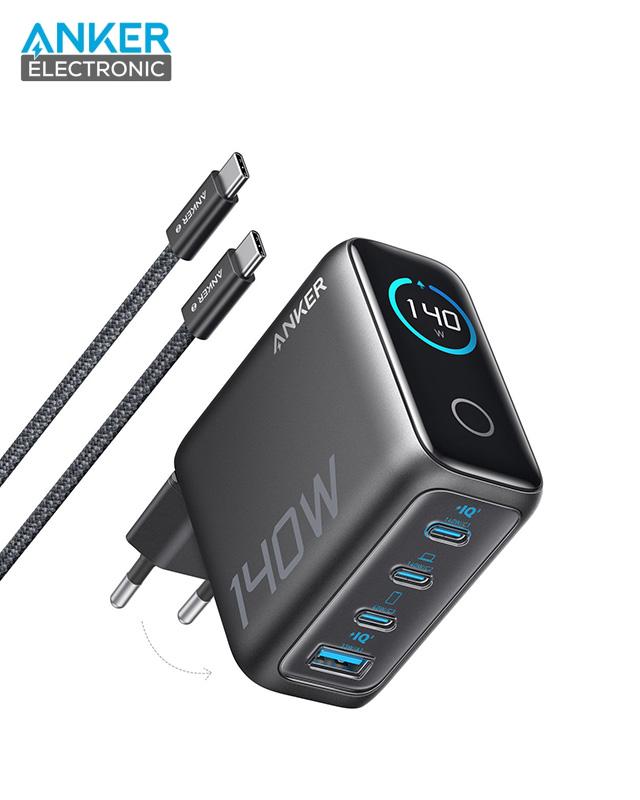 B2697-B شارژر دیواری 140 وات انکر Anker Charger 140W with USB-C Cable B2697 EU نسخه گلوبال - Image 1