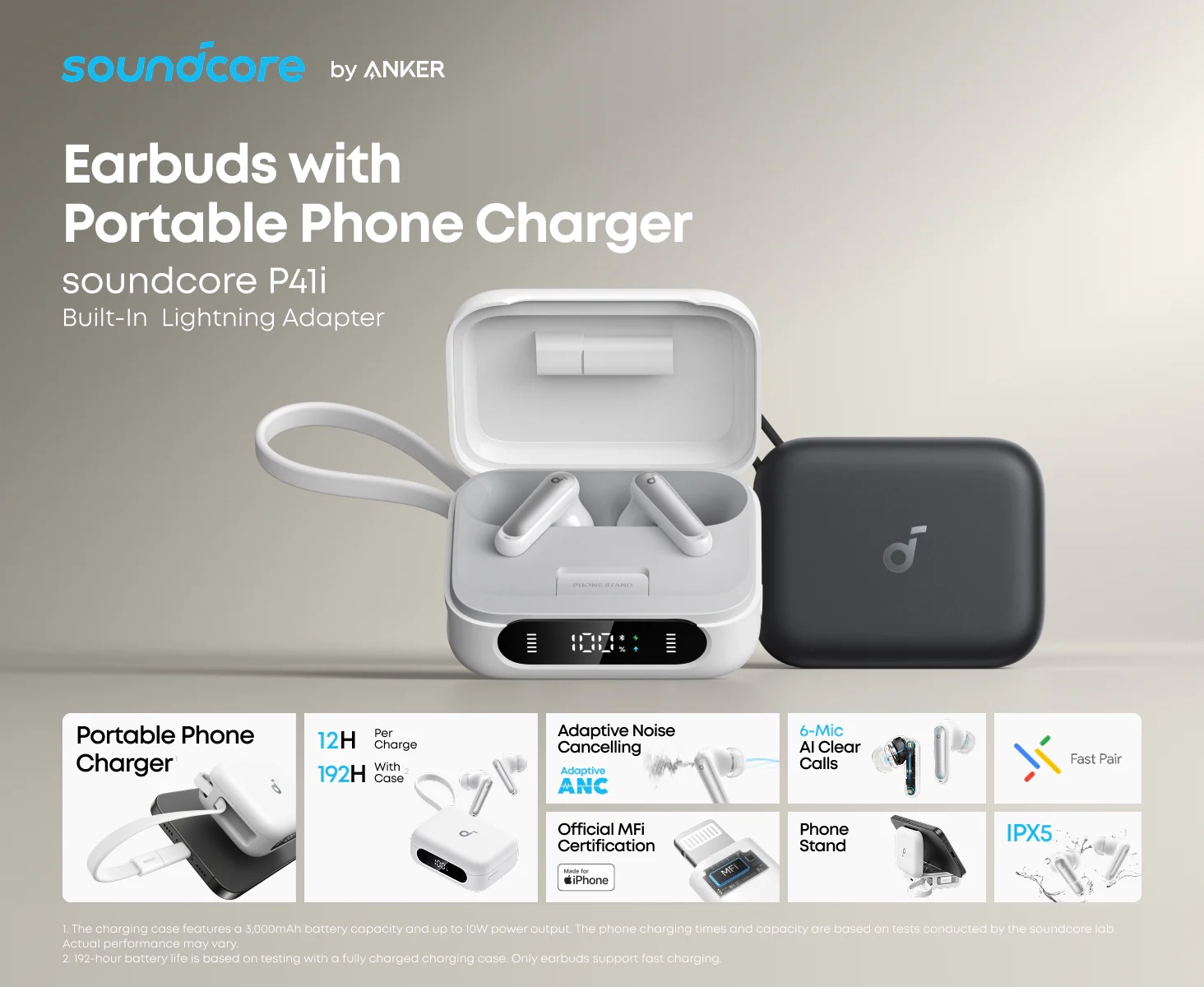 هدفون انکر Anker Soundcore P41i A3937 1 هدفونبی سیم انکر مدل Anker Soundcore P41i A3937