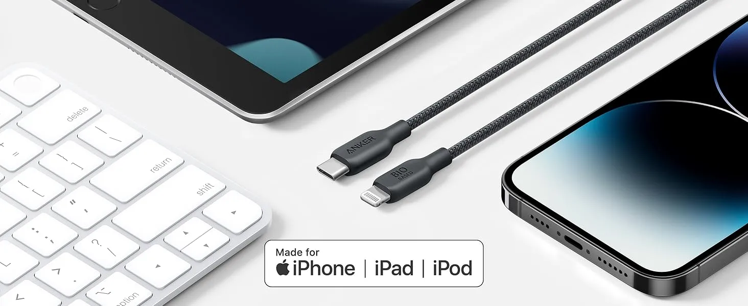 کابل USB C به لایتنینگ 90cm انکر Anker 542 USB-C to Lightning Cable A80B5 1 کابل انکر Anker 542 USB-C to Lightning Cable A80B5