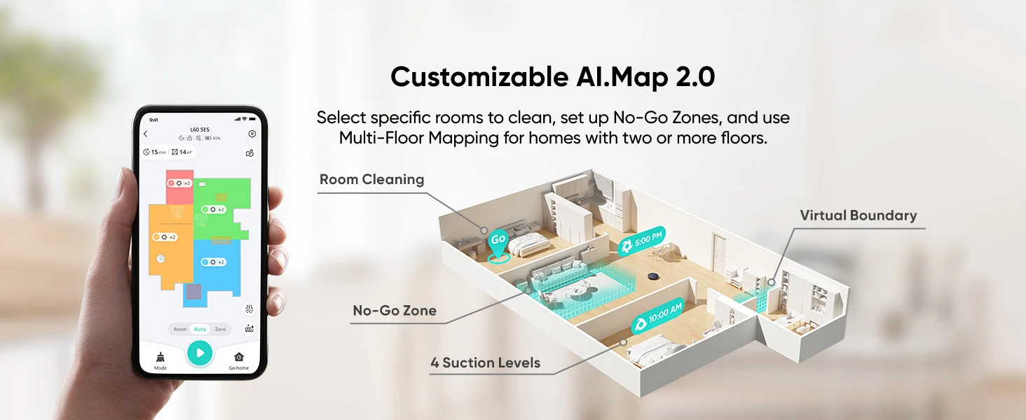 جارو رباتیک انکر مدل Anker Eufy L60 Hybrid Robot Vacuum with Self Empty Station T2278 4 Anker Eufy L60 Hybrid Robot Vacuum