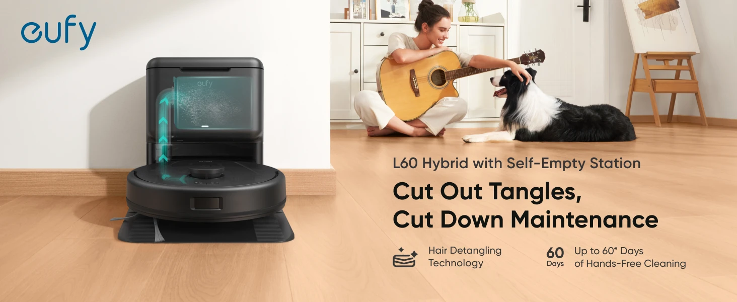 جارو رباتیک انکر مدل Anker Eufy L60 Hybrid Robot Vacuum with Self Empty Station T2278 1 Anker Eufy L60 Hybrid Robot Vacuum