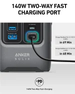 پاور استیشن 60 هزار میلی آمپر انکر Anker SOLIX C200 DC Power Bank Station 192Wh A1727 - Image 3