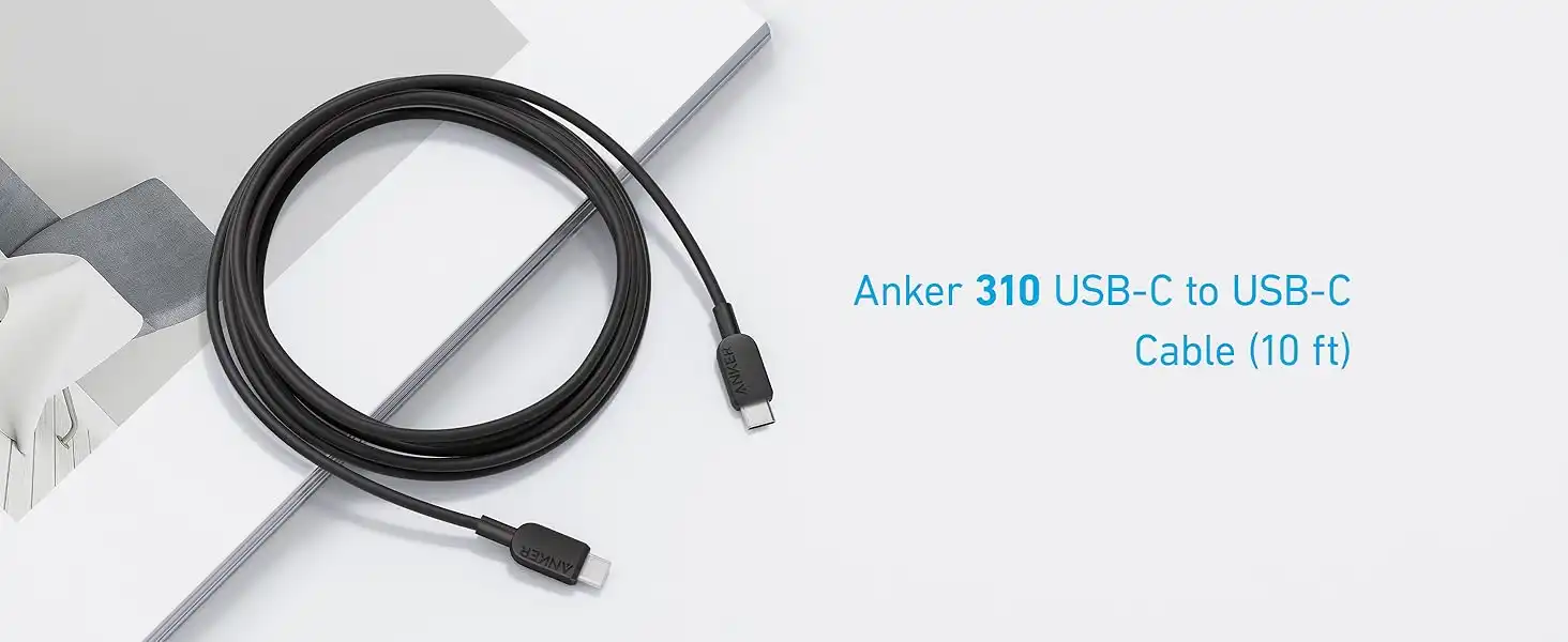 کابل USB C به USB C انکر Anker 310 USB C to USB C 1.8m Cable A81E2 1 کابل انکر Anker 310 USB C to USB C 0.9m Cable A81E1