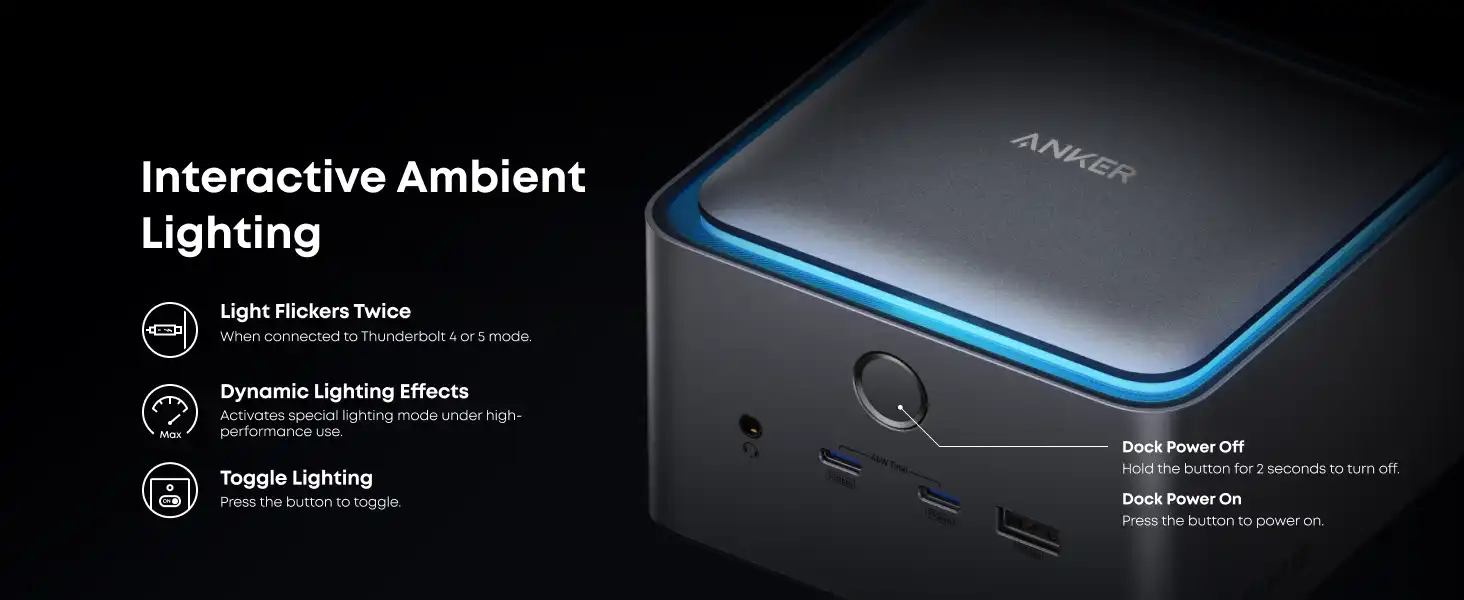 هاب تاندربولت 14 در 1 انکر Anker Prime TB5 Docking Station A83B5 5 هاب تاندربولت 14 در 1 انکر Anker Prime TB5 Docking Station A83B5