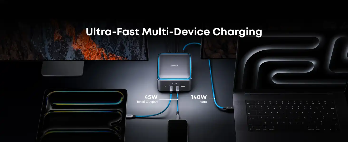 هاب تاندربولت 14 در 1 انکر Anker Prime TB5 Docking Station A83B5 4 هاب تاندربولت 14 در 1 انکر Anker Prime TB5 Docking Station A83B5