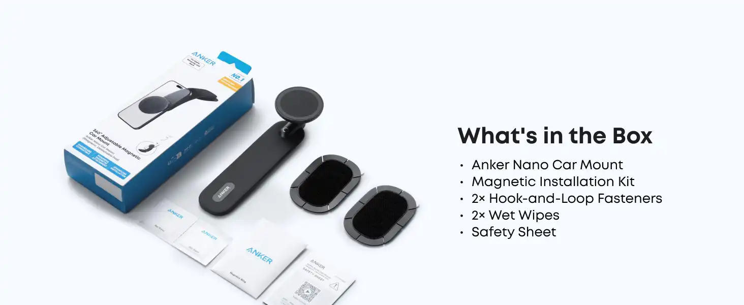 پایه نگهدارنده مگنتی انکر Anker Nano Car Mounted Magnetic A9110 3 پایه نگهدارنده مگنتی انکر Anker Nano Car Mounted Magnetic