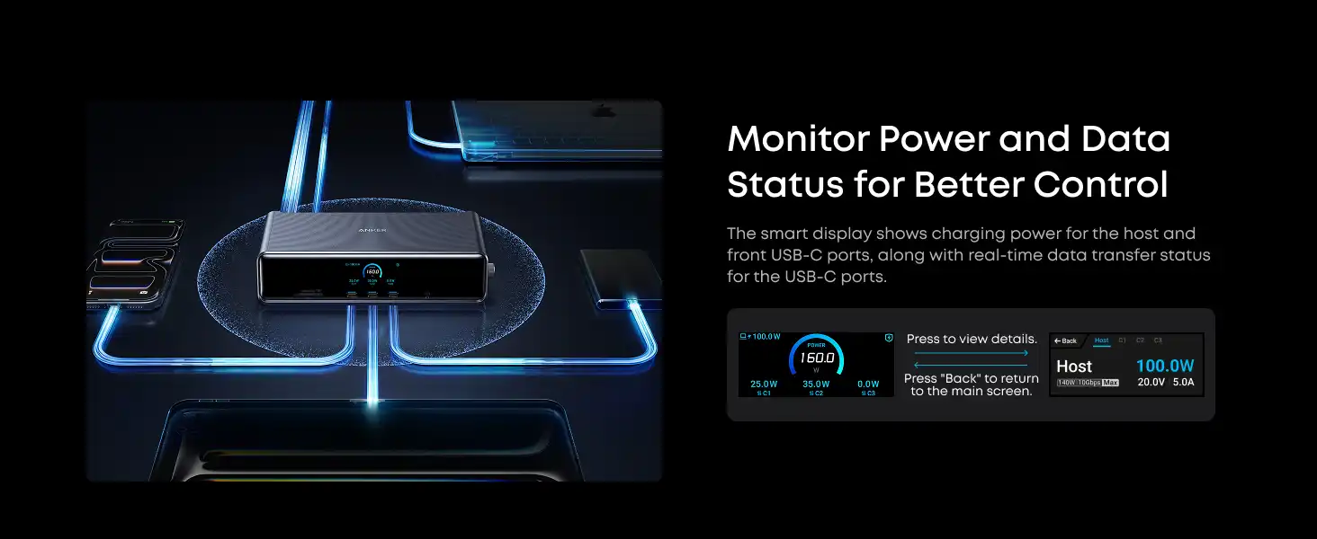 داک استیشن ۱۴ پورت انکر Anker Prime Docking Station 14 in 1 A83B3 7 A83B3 6