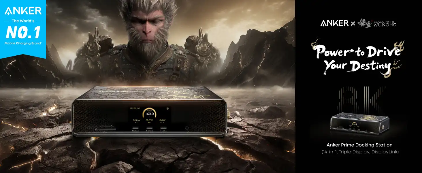 داک استیشن ۱۴ پورت انکر Anker Prime Docking Station 14 in 1 Wukong Edition