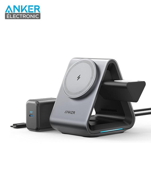 B2599-1 شارژر بی سیم 3 در 1 انکر Anker 737 MagGo Charger 3 in 1 B2599 - Image 1