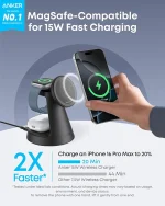 شارژ وایرلس سه کاره انکر Anker MagGo 3-in-1 Charging Station B25M4 - Image 4