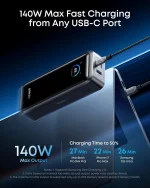 پاوربانک 26250 میلی آمپر انکر Anker Prime Power Bank 26250mAh 300W A110A - Image 4