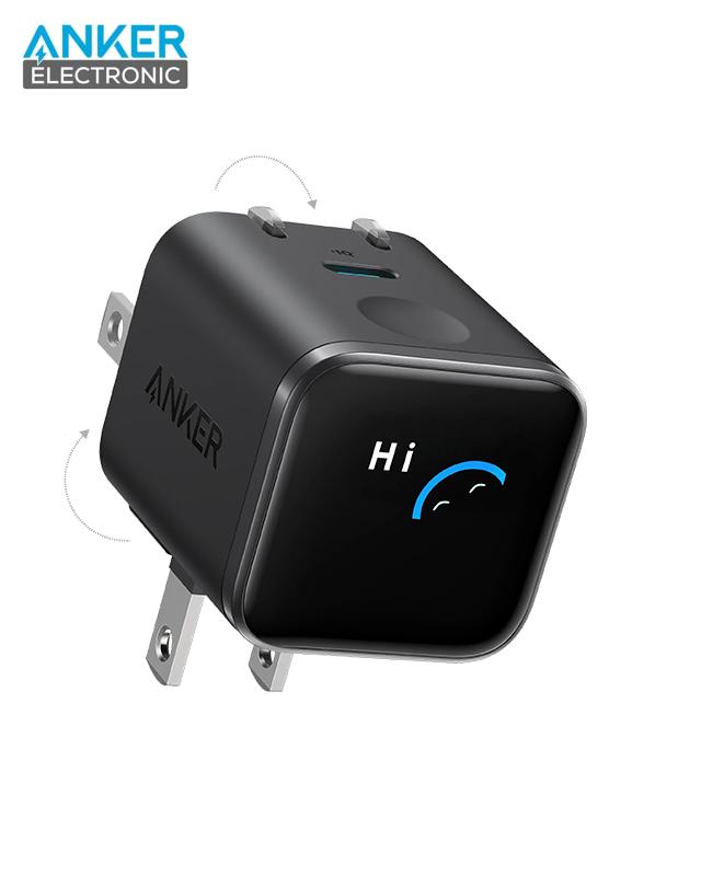 A121D-1 شارژر 45 وات انکر Anker Nano Charger 45W A121D پلاگ دوپین تاشو - Image 1
